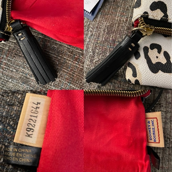 Dooney & Bourke Black/Leopard foldover zip crossbody. - Picture 15 of 15